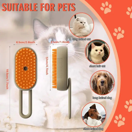 Steam Grooming Brush For Cats & Dogs
