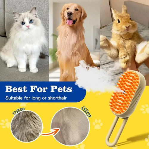 Steam Grooming Brush For Cats & Dogs