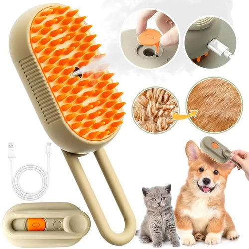 Steam Grooming Brush For Cats & Dogs
