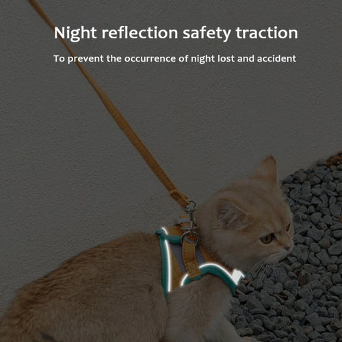 Reflective Cat Harness & Leash Set